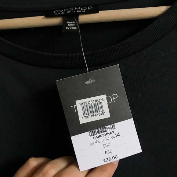 ✨$10✨ Topshop Tie Trumpet Sleeve Tunic - Picture 4 of 7